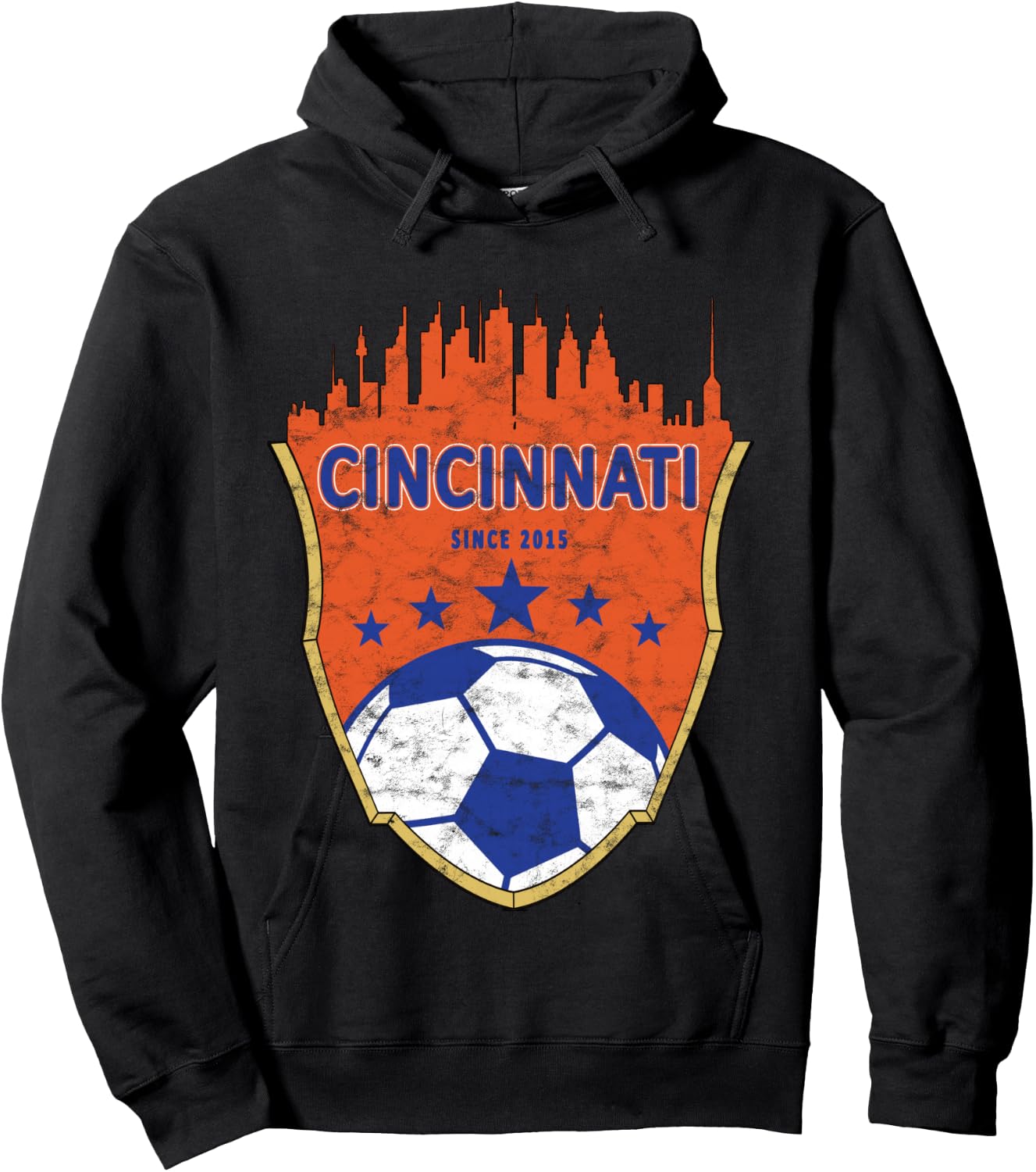 Cincinnati Soccer Shirt Hoodie - Hoodie | Black