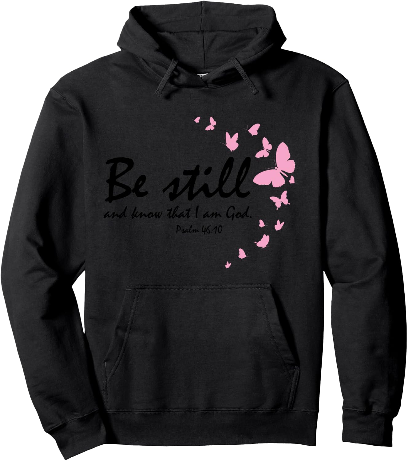 Christian Religious Butterflies Bible Verses Sayings Women Hoodie - Hoodie | Black