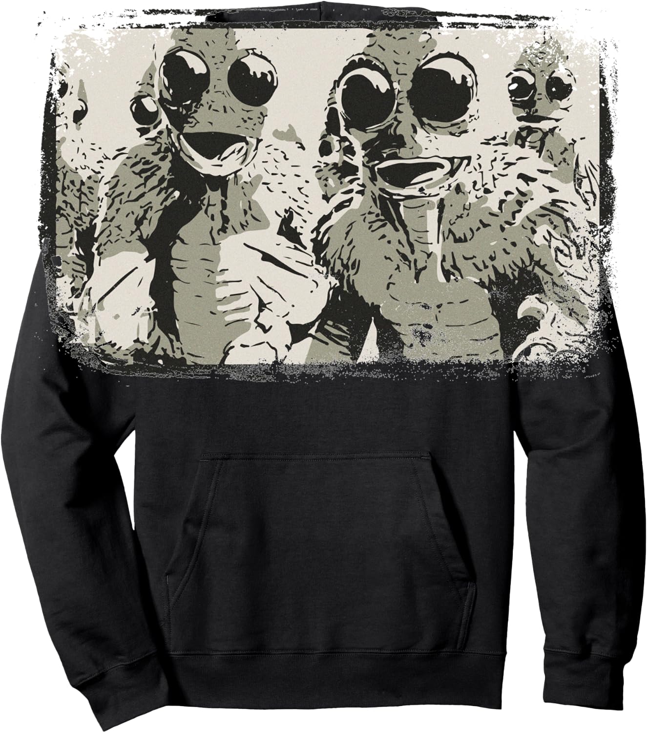 Sleestak T Shirt - Land of the Lost Distressed Vintage Hoodie - Hoodie | Black
