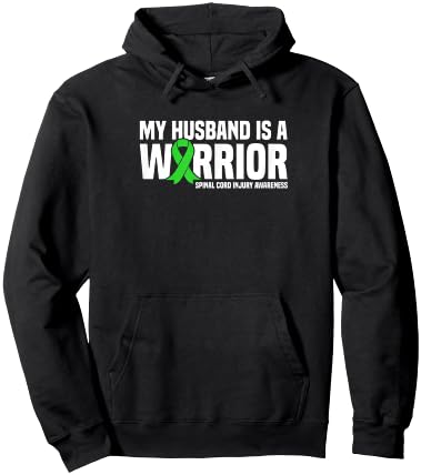 My Husband is a Warrior Spinal Cord Injury Awareness Hoodie - Hoodie | Black