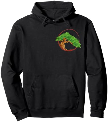 Funny Plant Lover & Gifts Bonsai Tree Logo Miniature Plants Trees Japanese Gardening Hoodie - Hoodie | Black