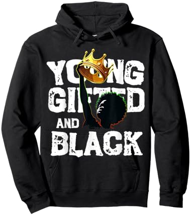 Young Gifted And Black History Month Kids Crown Young King Hoodie - Hoodie | Black