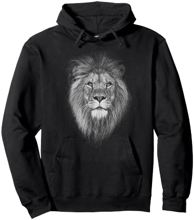 Lion Face Cool Zoo Animal Head Wildlife Africa Hoodie - Hoodie | Black