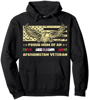 Proud Mom Of an Afghanistan Veteran Military Vet's Mother Hoodie - Hoodie | Black