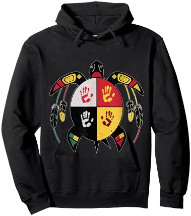 Medicine Wheel Indigenous Native American turtle MMIW Hoodie - Hoodie | Black