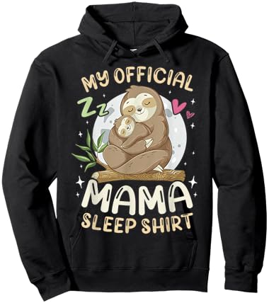 Best Mum, Sweet Sloth Family, Mother's Day Hoodie - Hoodie | Black