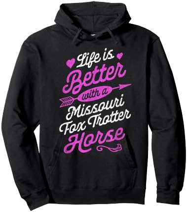 Life is Better With a Missouri Fox Trotter Horse Shirt Hoodie - Hoodie | Black