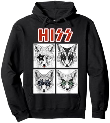 Retro Fox Rock Music Band Concert Men Kids Women Funny Fox Hoodie - Hoodie | Black