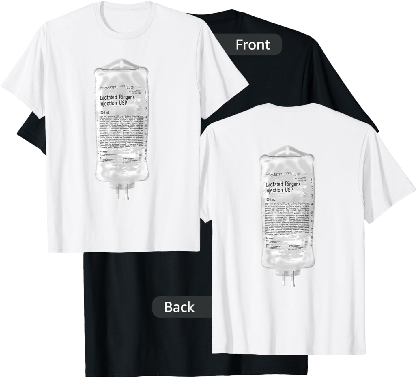 Lactated Ringers IV Fluids T-Shirt - T-Shirt | Black