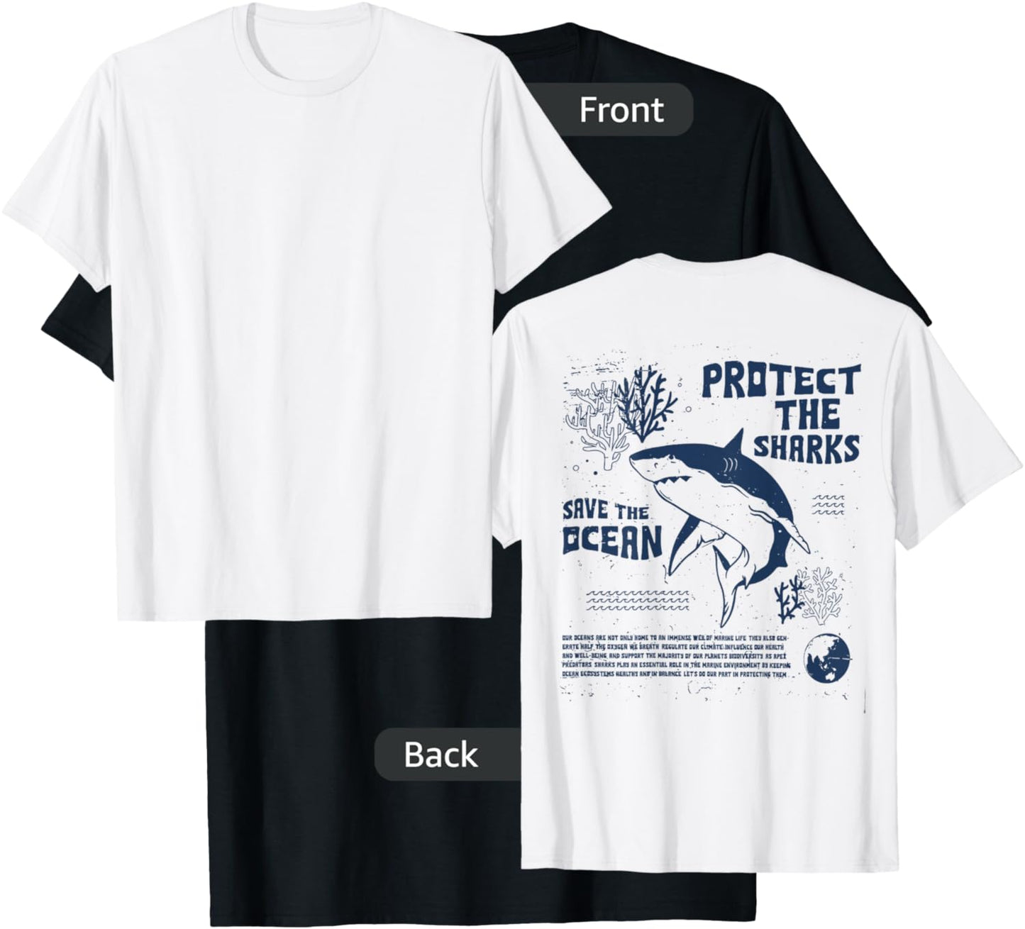Protect The Local Sharks Scuba Diving Save The Ocean T-Shirt - T-Shirt | Black