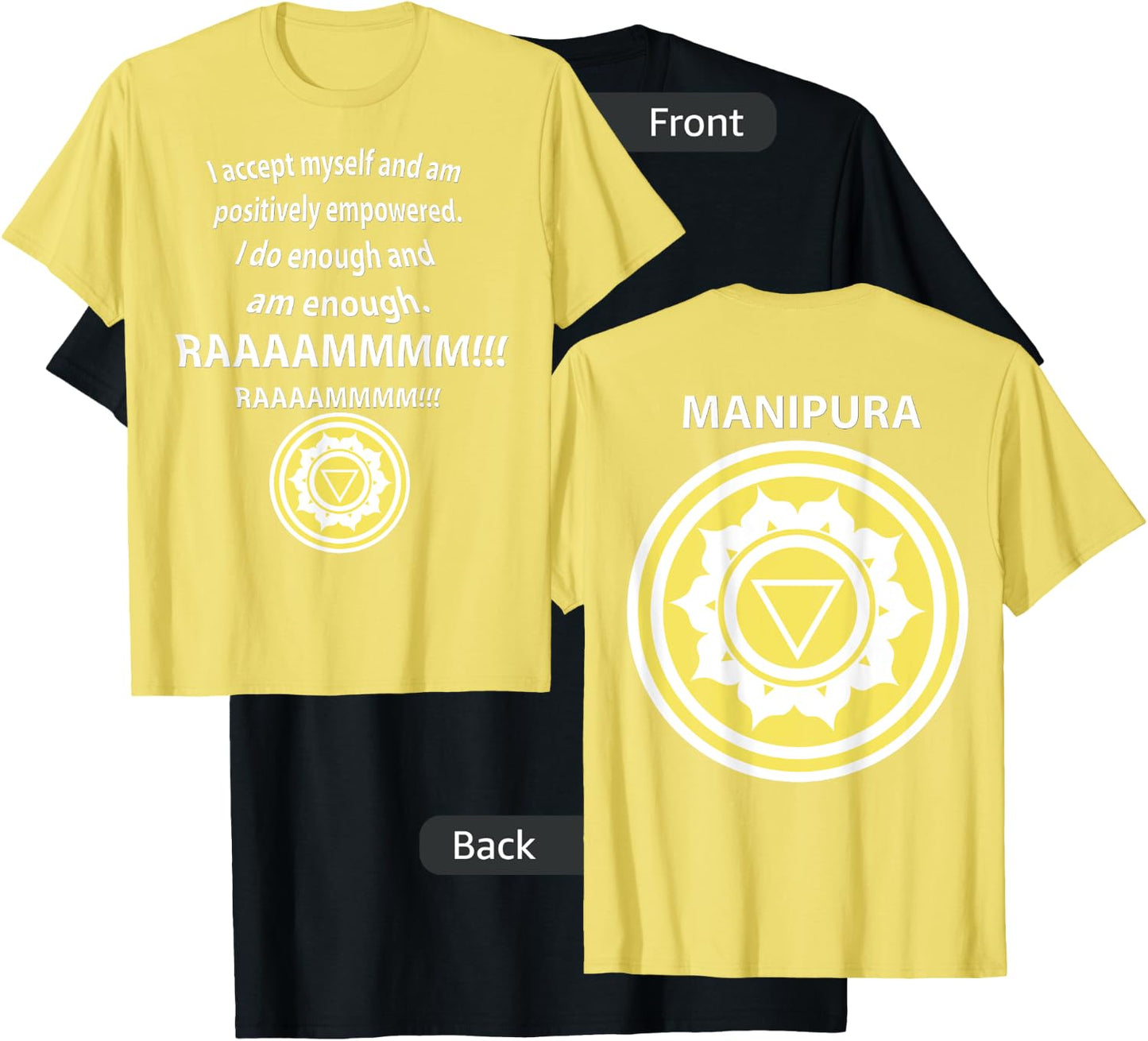 SOLAR PLEXUS CHAKRA MANIPURA Tantra Yoga MEDITATION T-Shirt - T-Shirt | Black