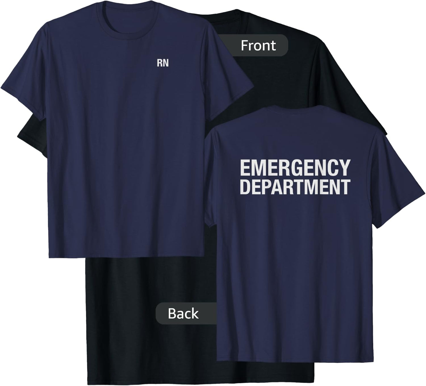 Emergency Department RN Nurse T-Shirt - T-Shirt | Black