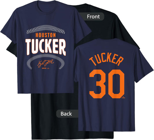 Kyle Tucker Houston Baseball Name & Number (Front & Back) T-Shirt - T-Shirt | Black