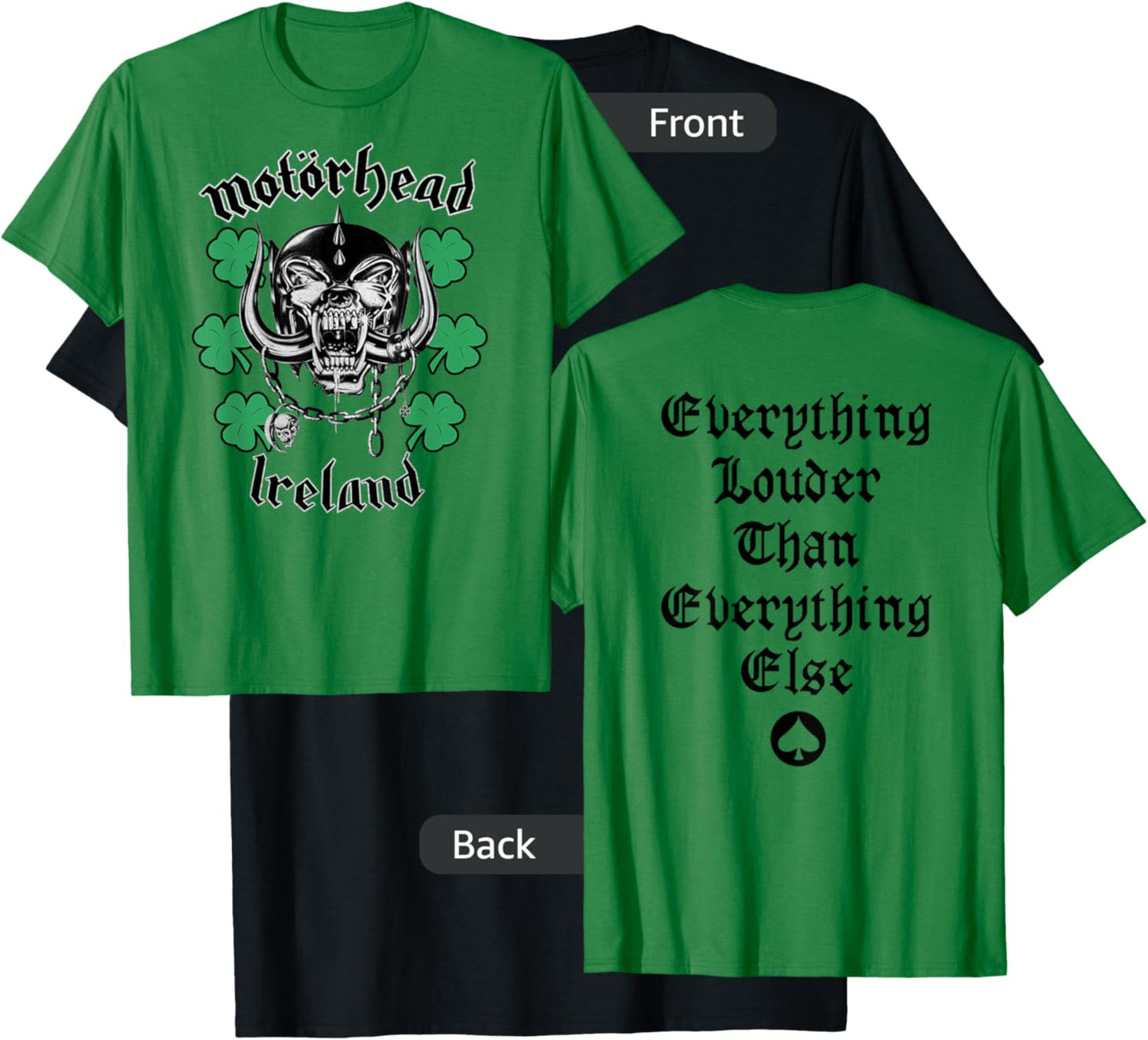 Motörhead – Multi Shamrock Warpig T-Shirt - T-Shirt | Black
