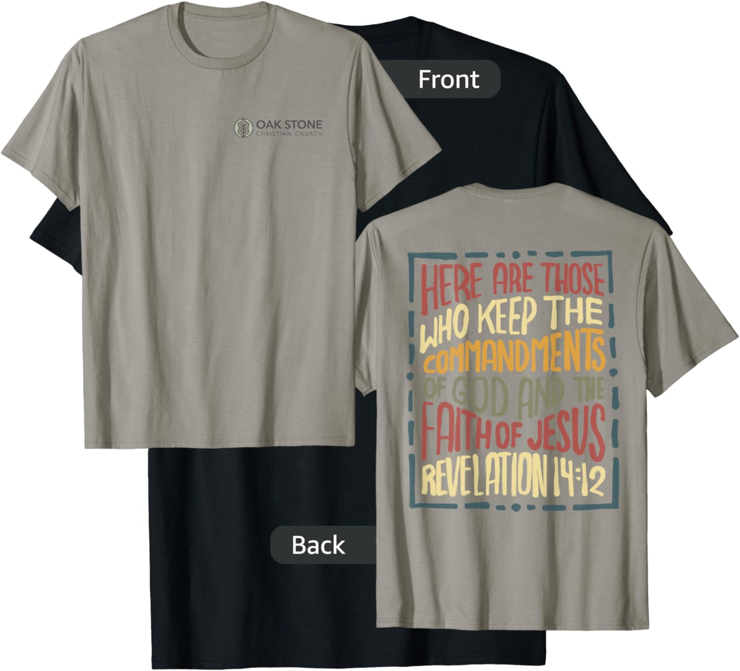 Revelation 14:12 Here are those who keep the commandments T-Shirt - T-Shirt | Black
