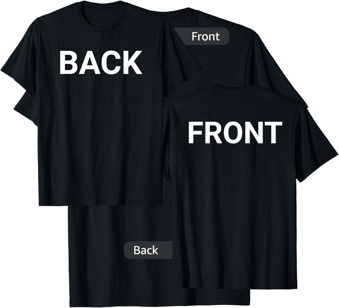 Back To Front Backwards Practical Joke Dumb Prank Gifts T-Shirt - T-Shirt | Black