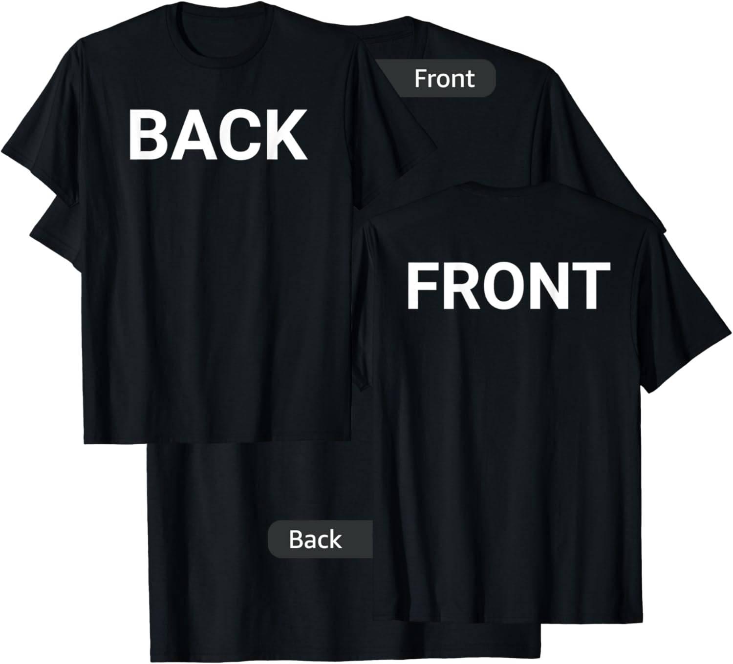 Back To Front Backwards Practical Joke Dumb Prank Gifts T-Shirt - T-Shirt | Black