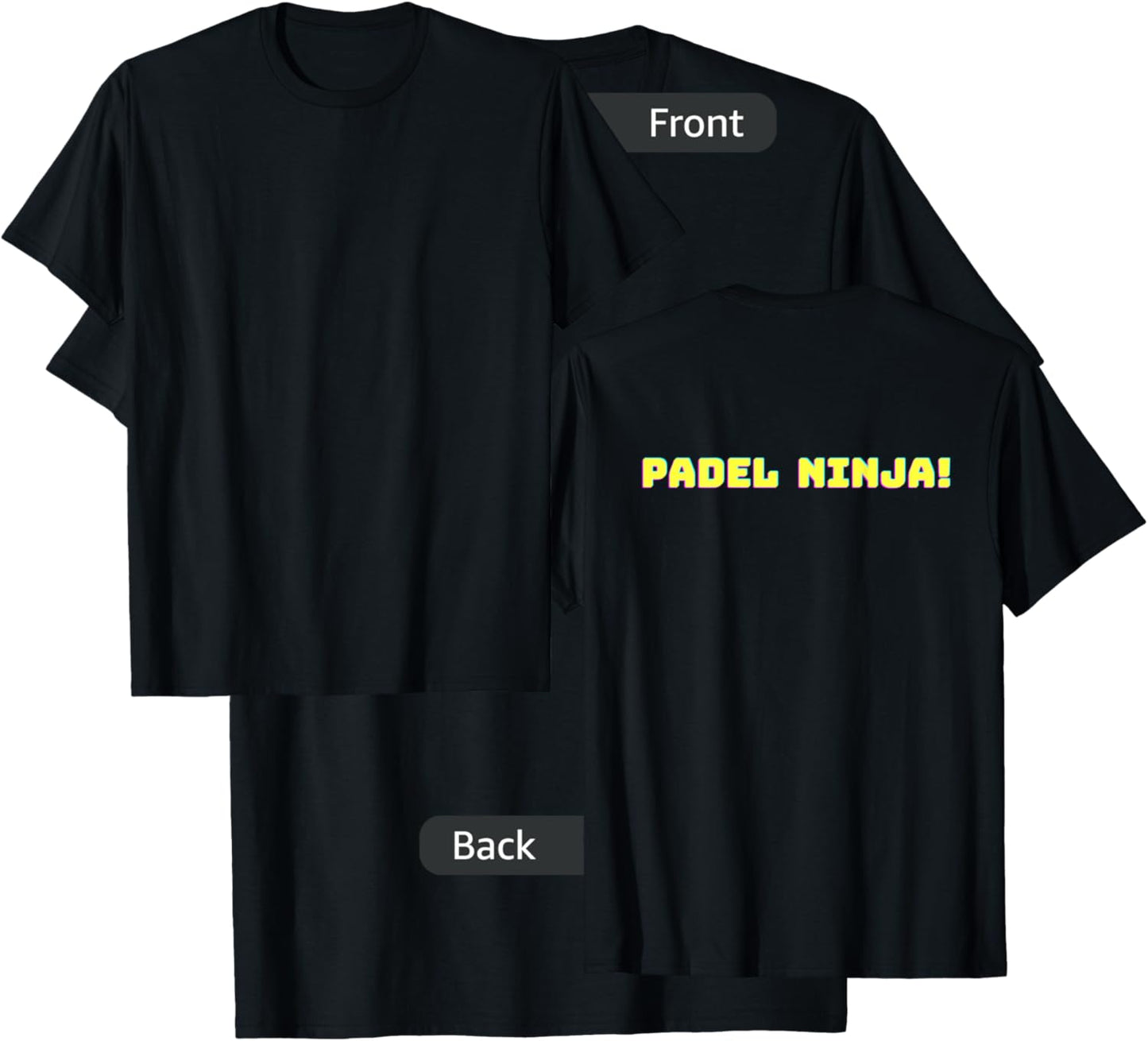 Padel ninja! cute funny padel tennis gift T-Shirt - T-Shirt | Black
