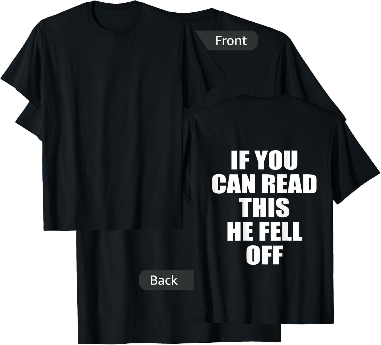 Funny Motorcycle Biker Girl If You Can Read This He Fell Off T-Shirt - T-Shirt | Black