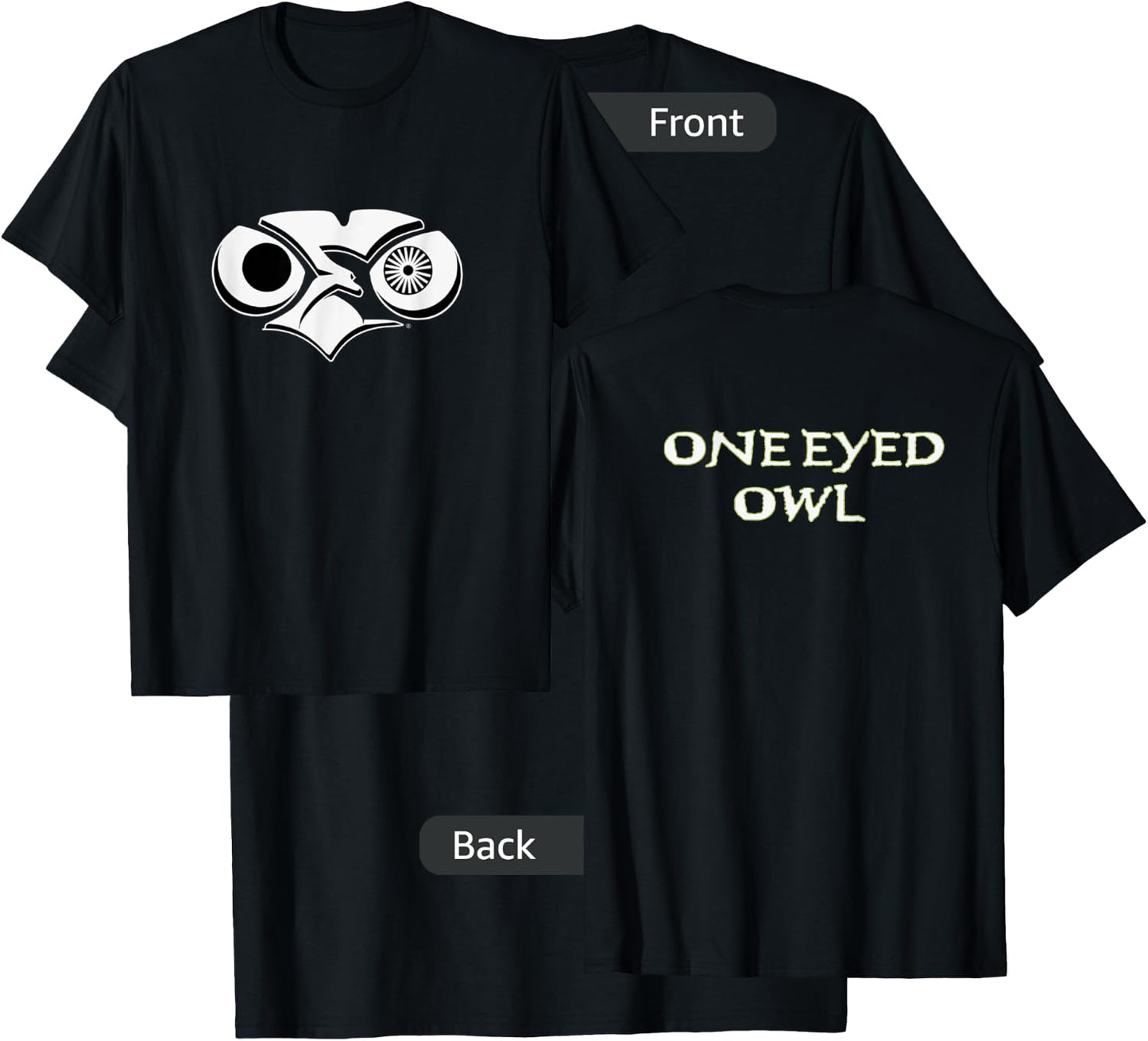 "One Eyed Owl OEO Skull" T-Shirt - T-Shirt | Black