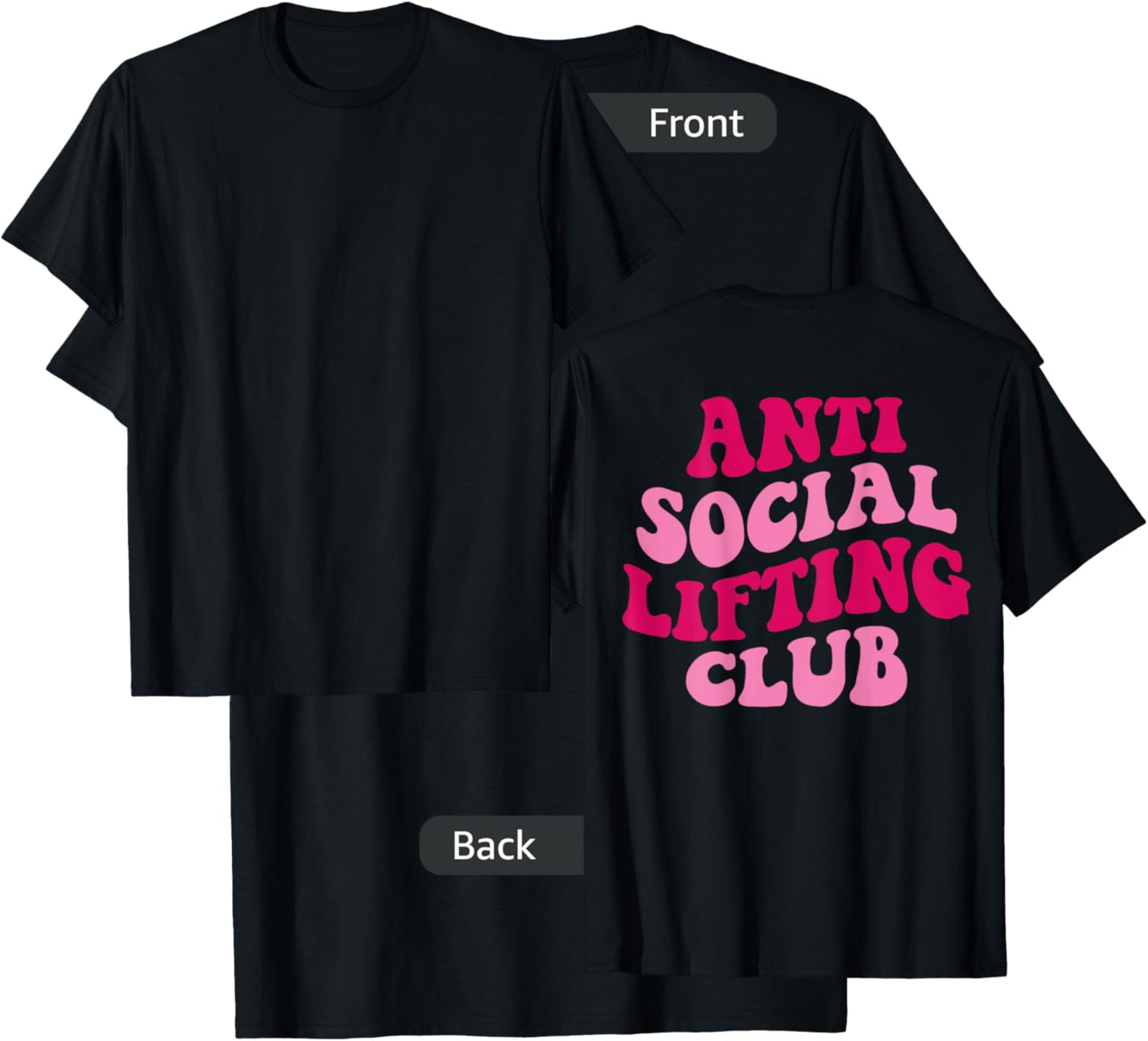 Anti Social Lifting Club Funny T-Shirt - T-Shirt | Black
