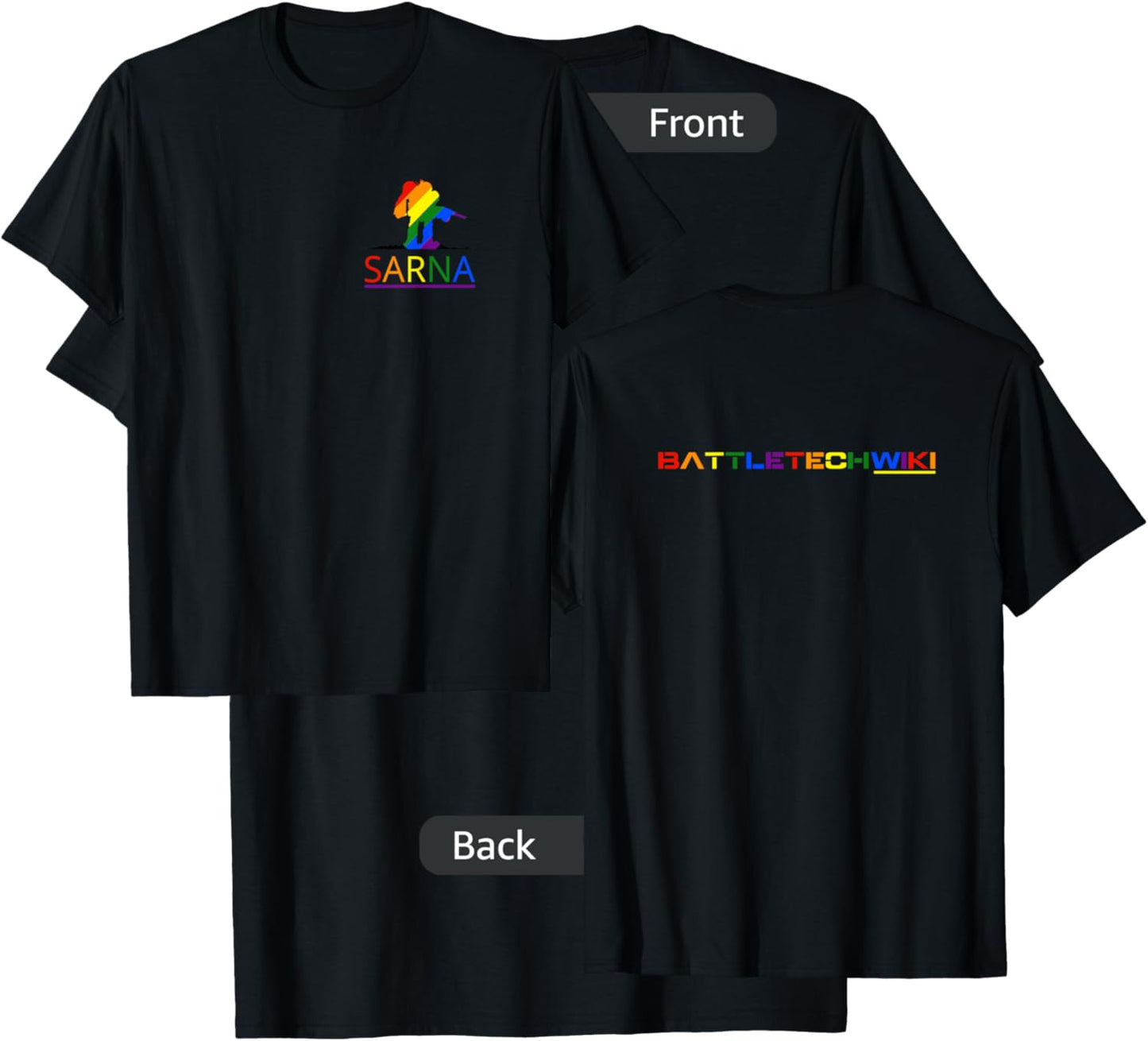 Sarna.net / BattleTech Wiki (Rainbow) T-Shirt - T-Shirt | Black