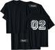 Number 02 Sports Jersey Player #02 2Fan BACK PRINT Vintage T-Shirt - T-Shirt | Black