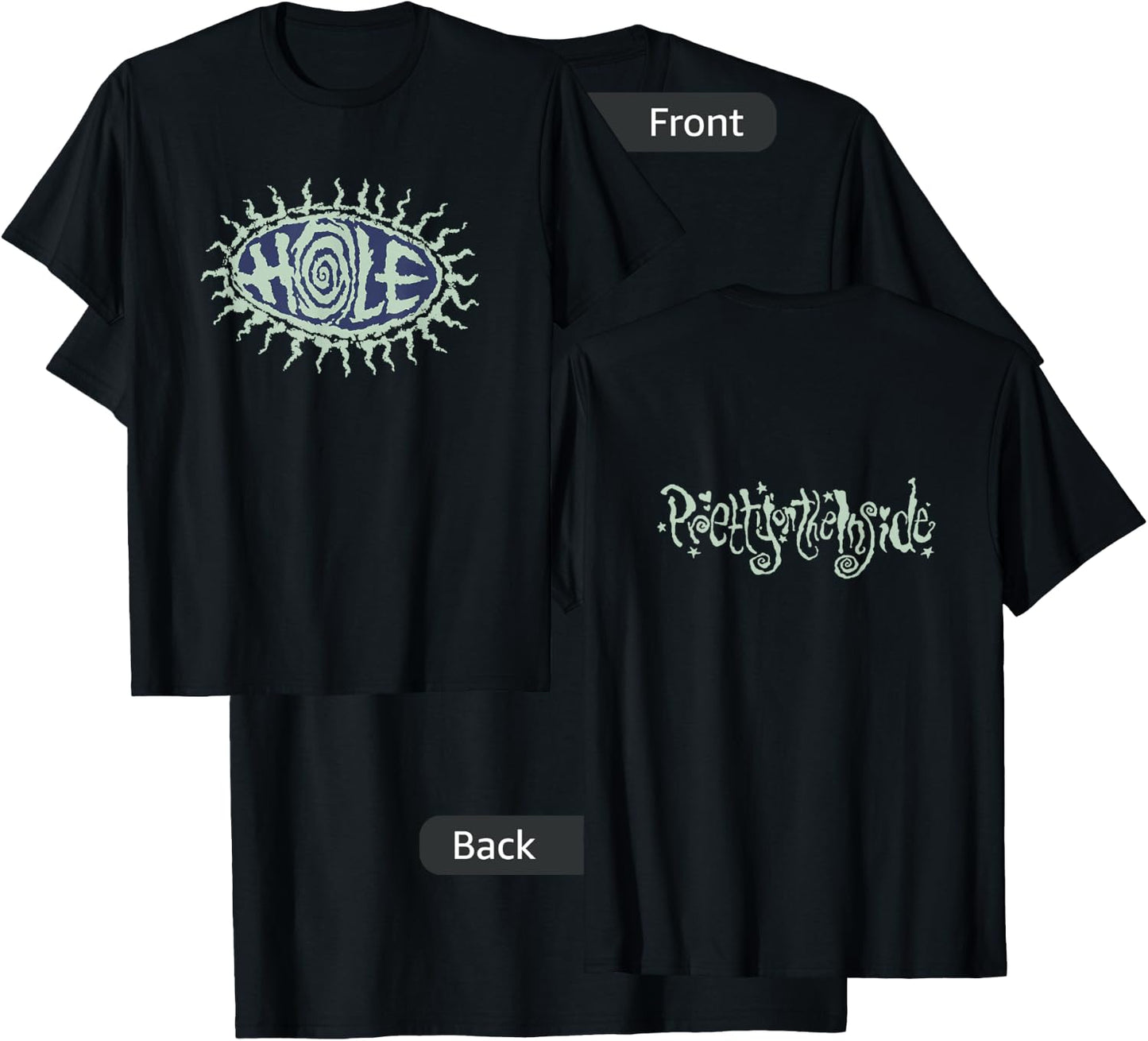 Hole - Eye Ball And Pretty On The Inside T-Shirt - T-Shirt | Black