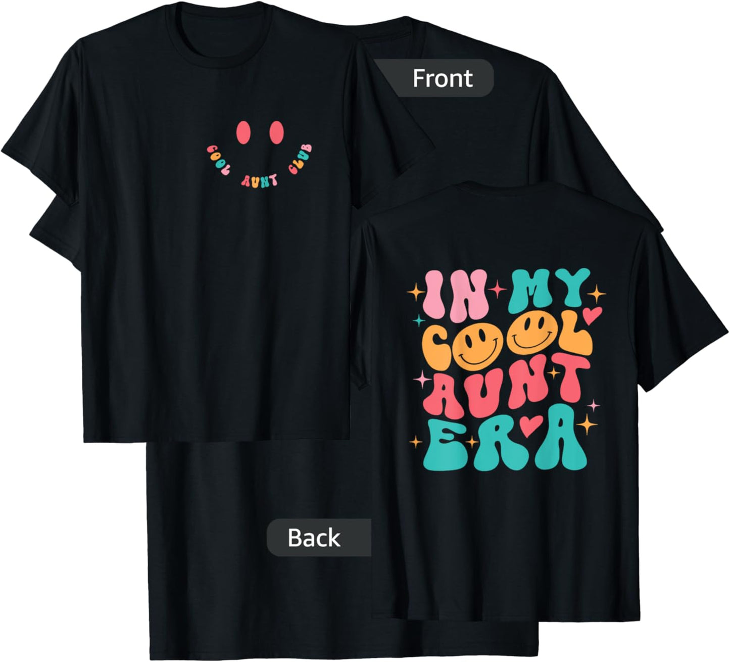 Retro In My Cool Aunt Era - Cool Aunt Club T-Shirt - T-Shirt | Black