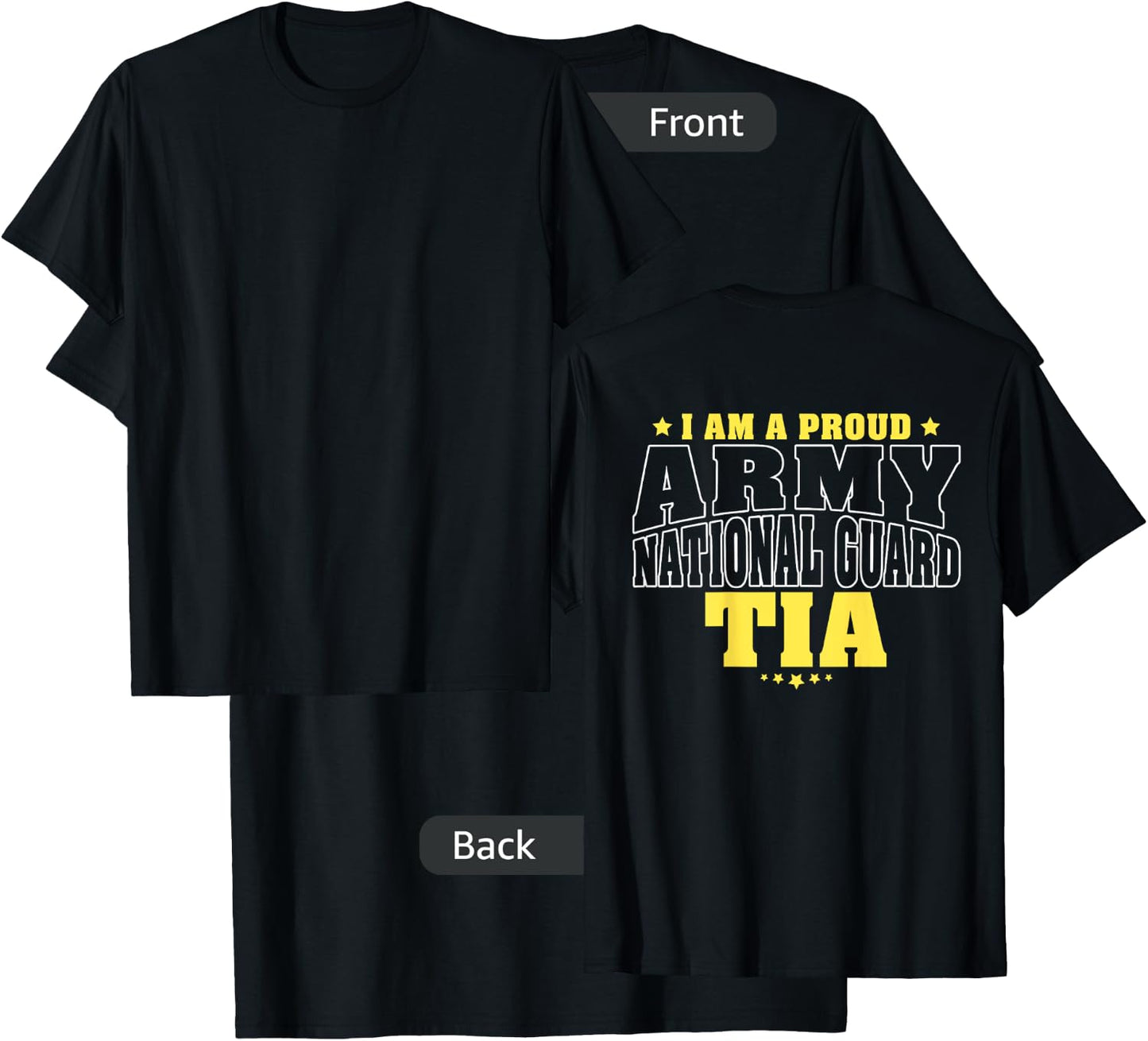 I Am A Proud Army National Guard Tia - Military Aunt Family T-Shirt - T-Shirt | Black
