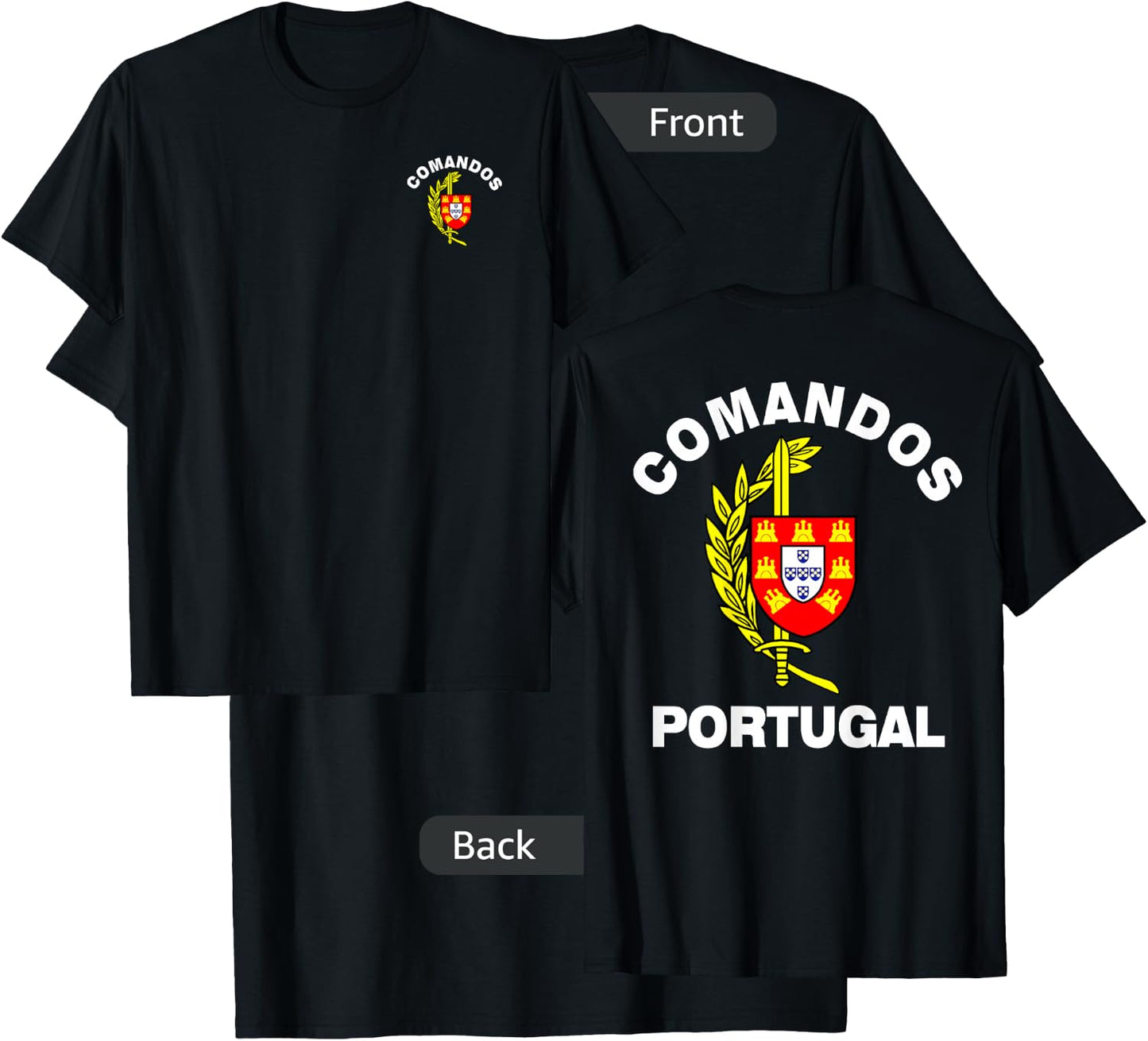 Portuguese Army Special Forces Comandos T-Shirt - T-Shirt | Black