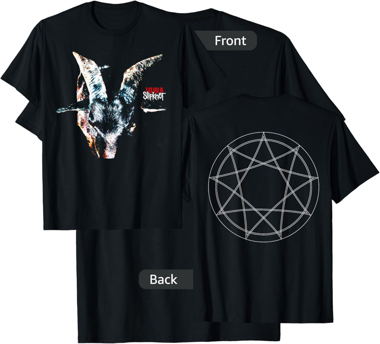 Slipknot -Adults Iowa Album , Black, Short Sleeve, , Classic Fit, Small T-Shirt - T-Shirt | Black