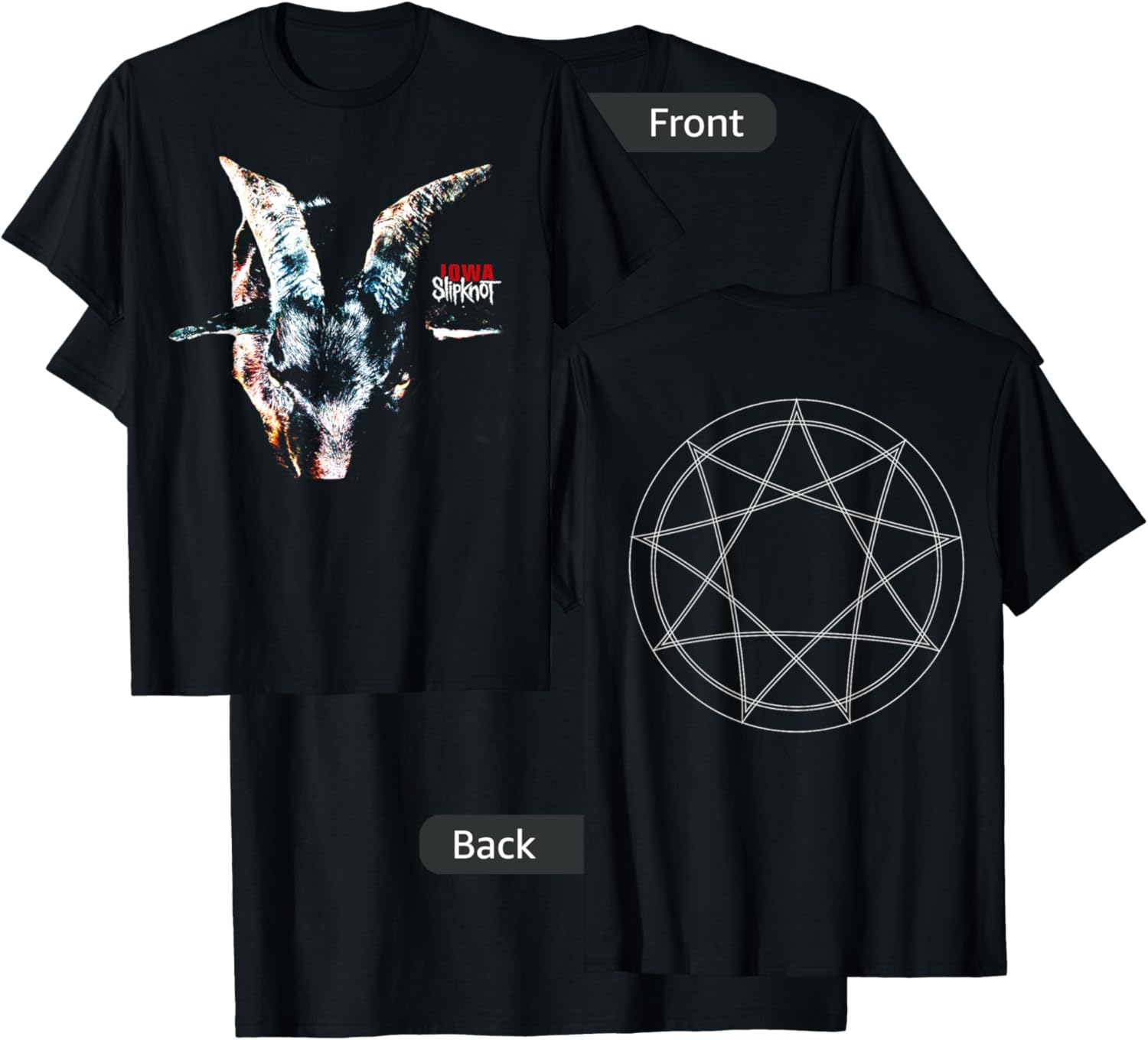 Slipknot -Adults Iowa Album , Black, Short Sleeve, , Classic Fit, Small T-Shirt - T-Shirt | Black