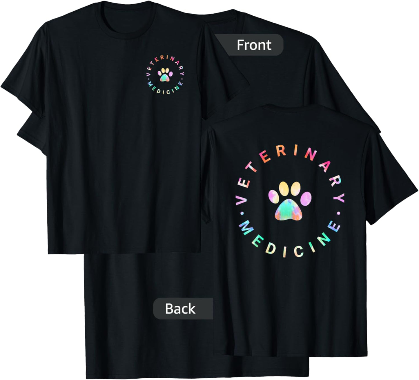 Veterinary Medicine Tie Dye, Veterinarian Life Vet Student T-Shirt - T-Shirt | Black