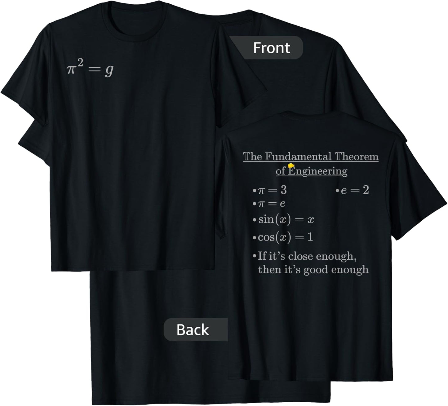 Fundamental Theorem of Engineering 2 T-Shirt - T-Shirt | Black