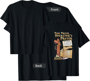 Tow Truck Operator's Prayer T-Shirt - T-Shirt | Black