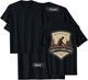 Printed On Back - North Carolina with a Bigfoot or Sasquatch T-Shirt - T-Shirt | Black