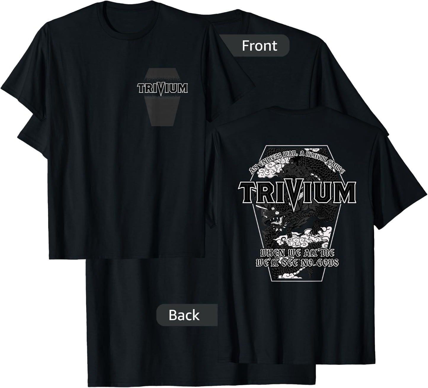 Trivium No Gods Double Sided T-Shirt - T-Shirt | Black