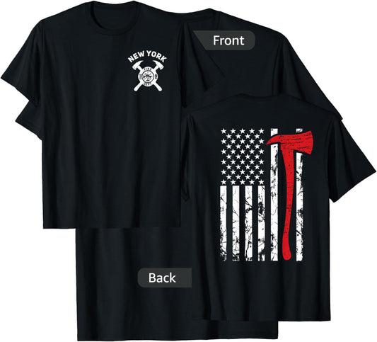 City Of New York Fire Department New York Firefighter T-Shirt - T-Shirt | Black