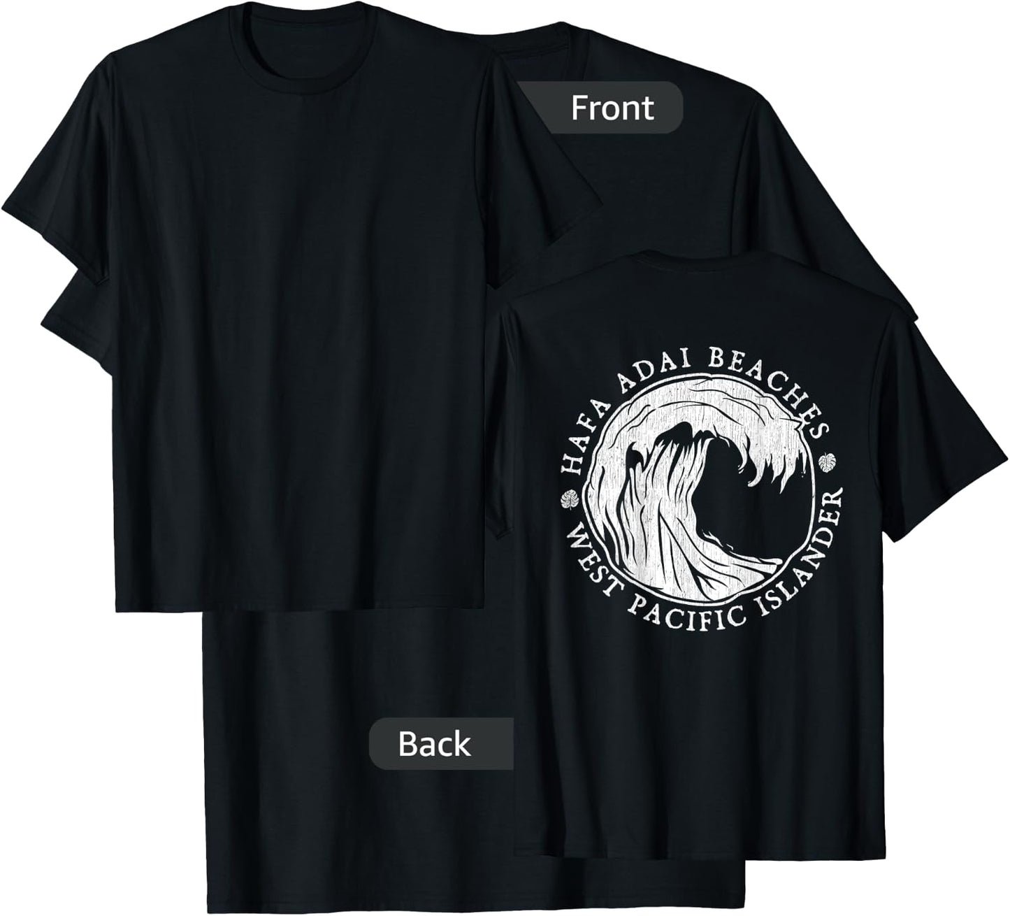 BACK PRINT Hafa Adai Beaches Guam T-Shirt - T-Shirt | Black