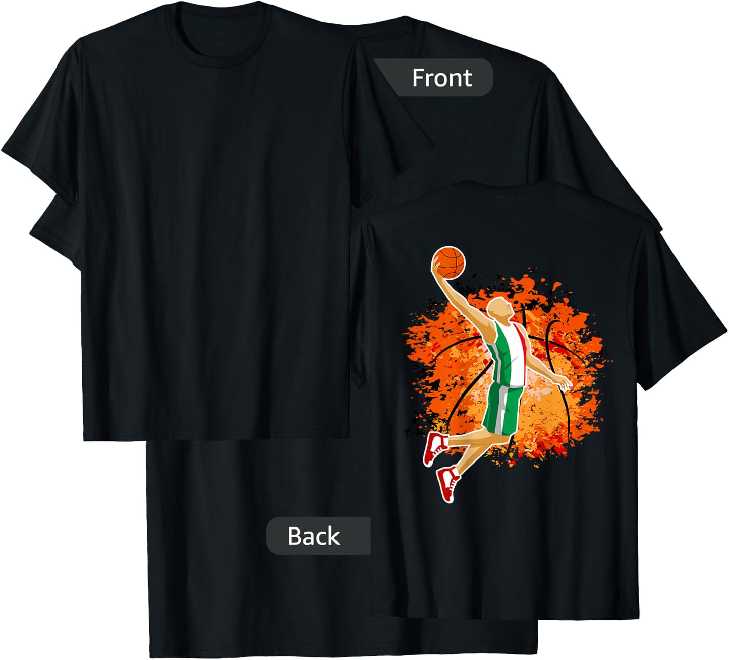 Italy National Basketball Jersey Italian Slam Dunk Gift T-Shirt - T-Shirt | Black