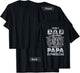 Being a dad is an honor being a papa is priceless ON BACK T-Shirt - T-Shirt | Black
