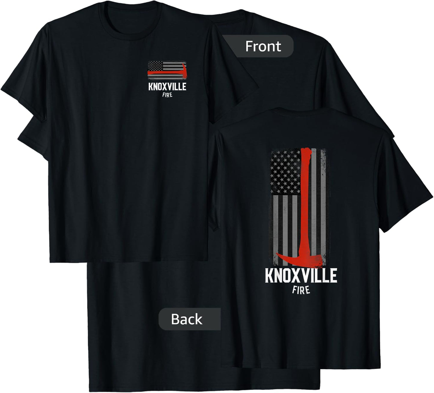 City of Knoxville Fire Rescue Tennessee Firefighter T-Shirt - T-Shirt | Black