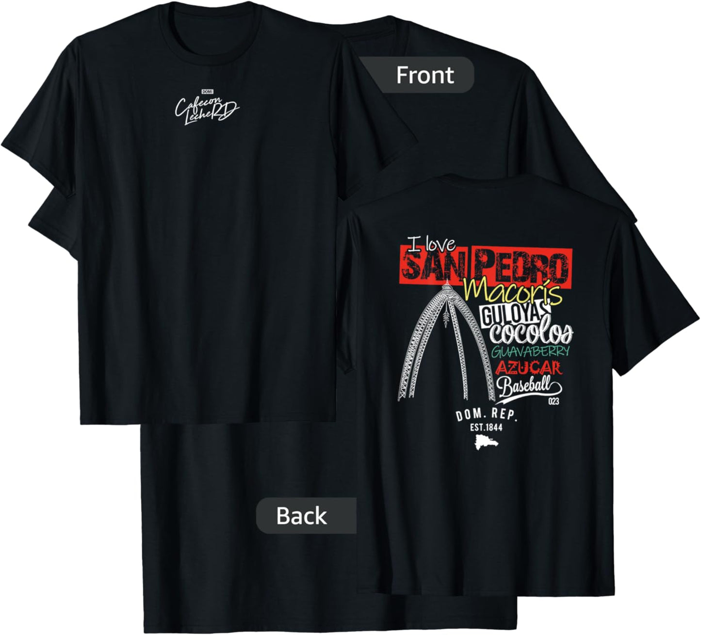 San Pedro de Macorís Dominican Republic tourist souvenir T-Shirt - T-Shirt | Black