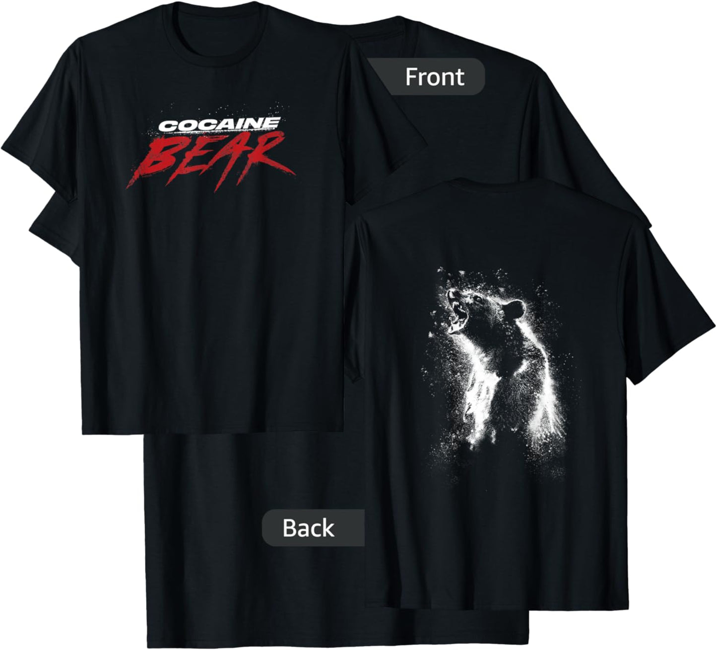 Cocaine Bear Movie Logo T-Shirt - T-Shirt | Black