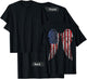 Angel Wings American Flag Patriotic USA on The Back T-Shirt - T-Shirt | Black