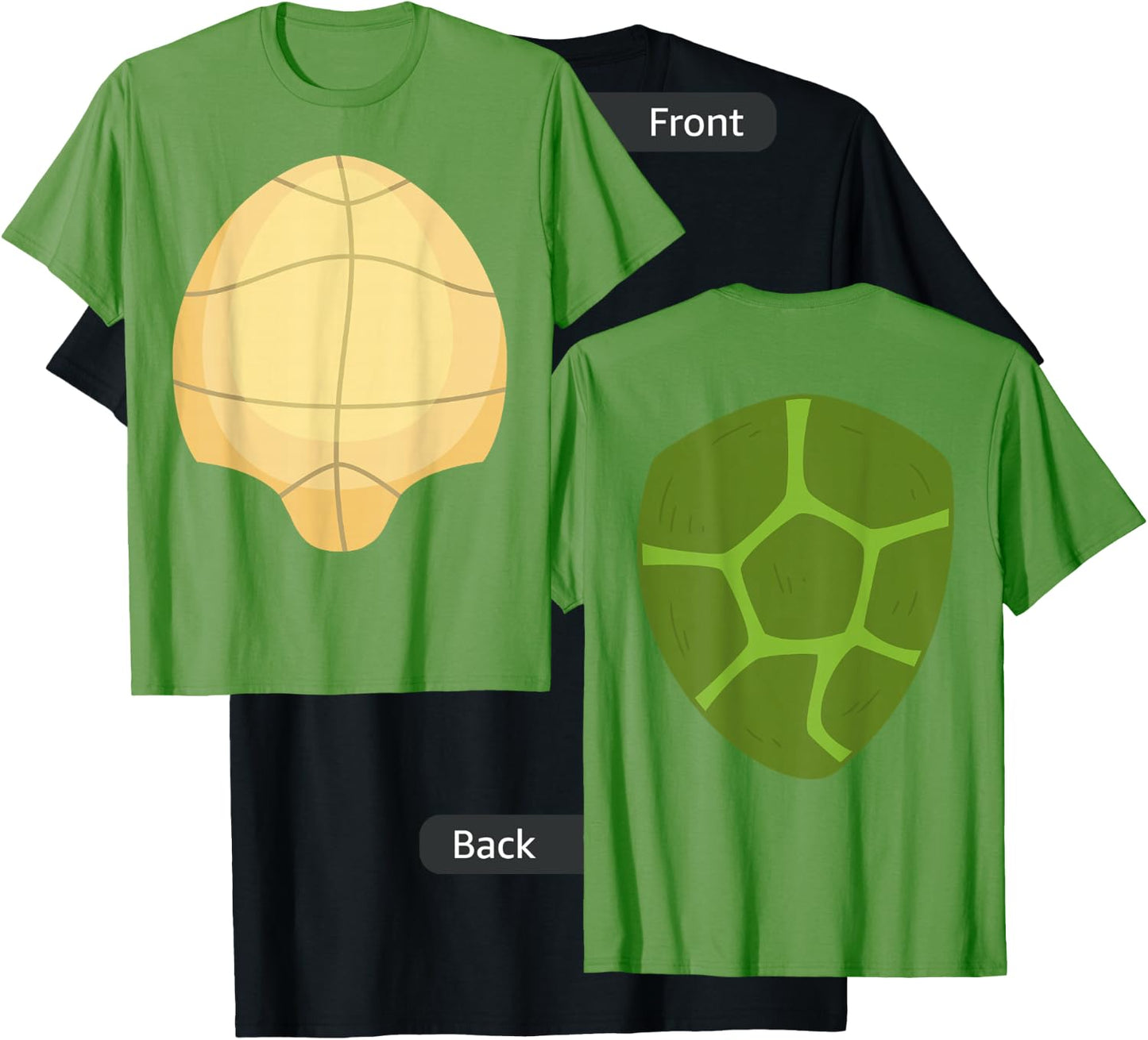 Turtle Shell Costume Tortoise Costume Halloween T-Shirt - T-Shirt | Black
