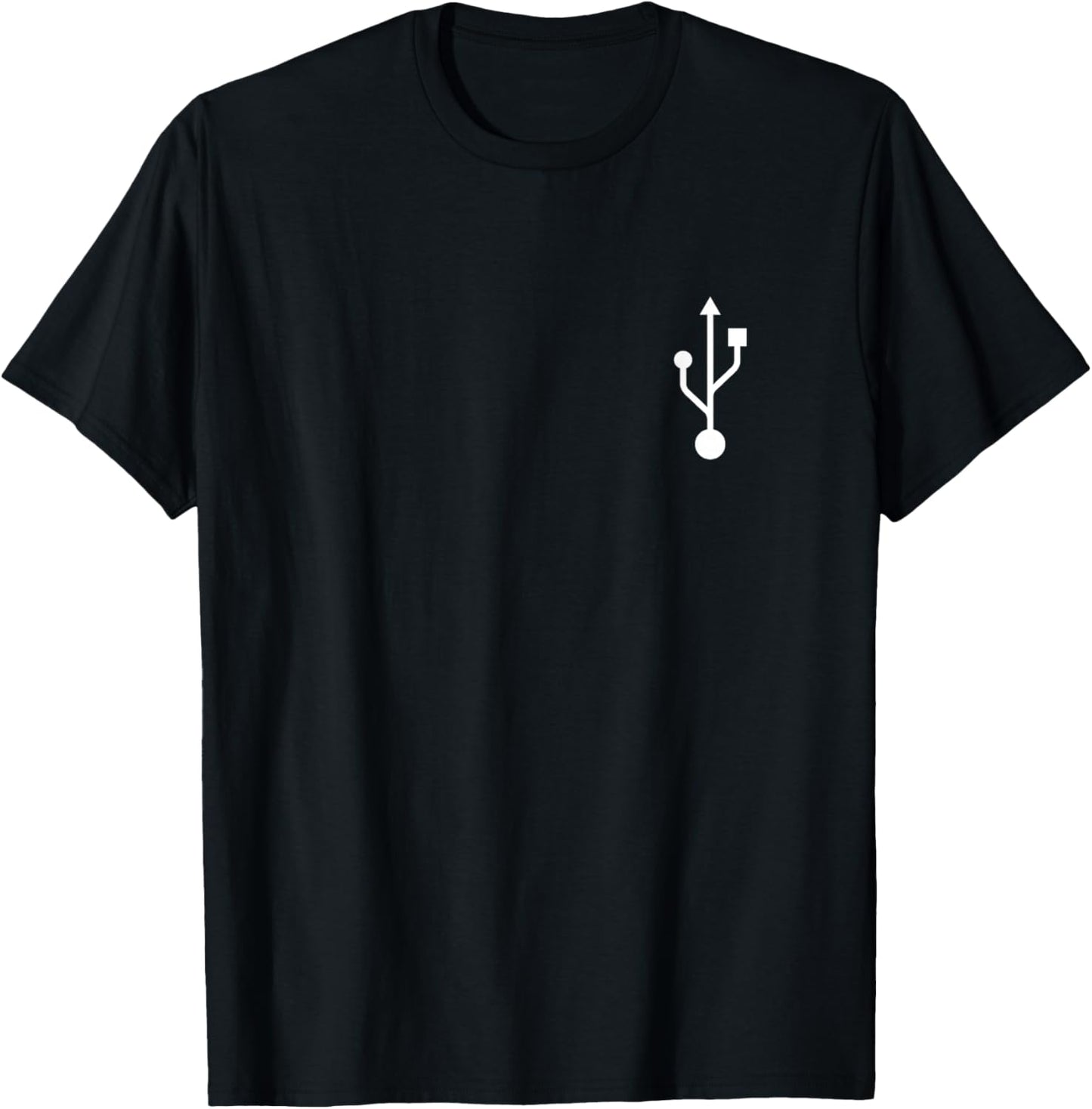 Usb Logo Symbol Icon Data Transmission T-Shirt - T-Shirt | Black