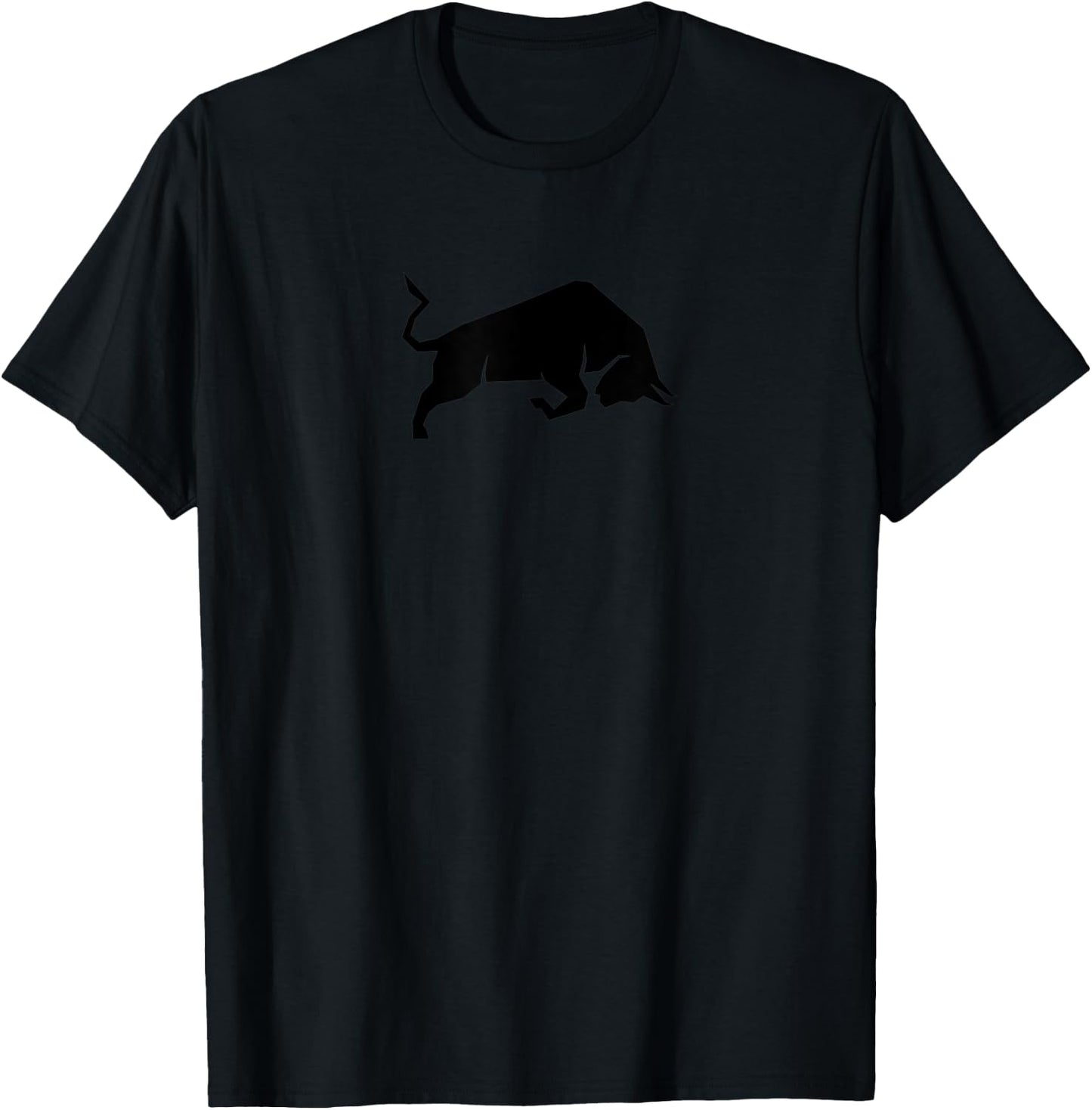 Geometric Bull Charging Logo (black) - Workout and exercise T-Shirt - T-Shirt | Black