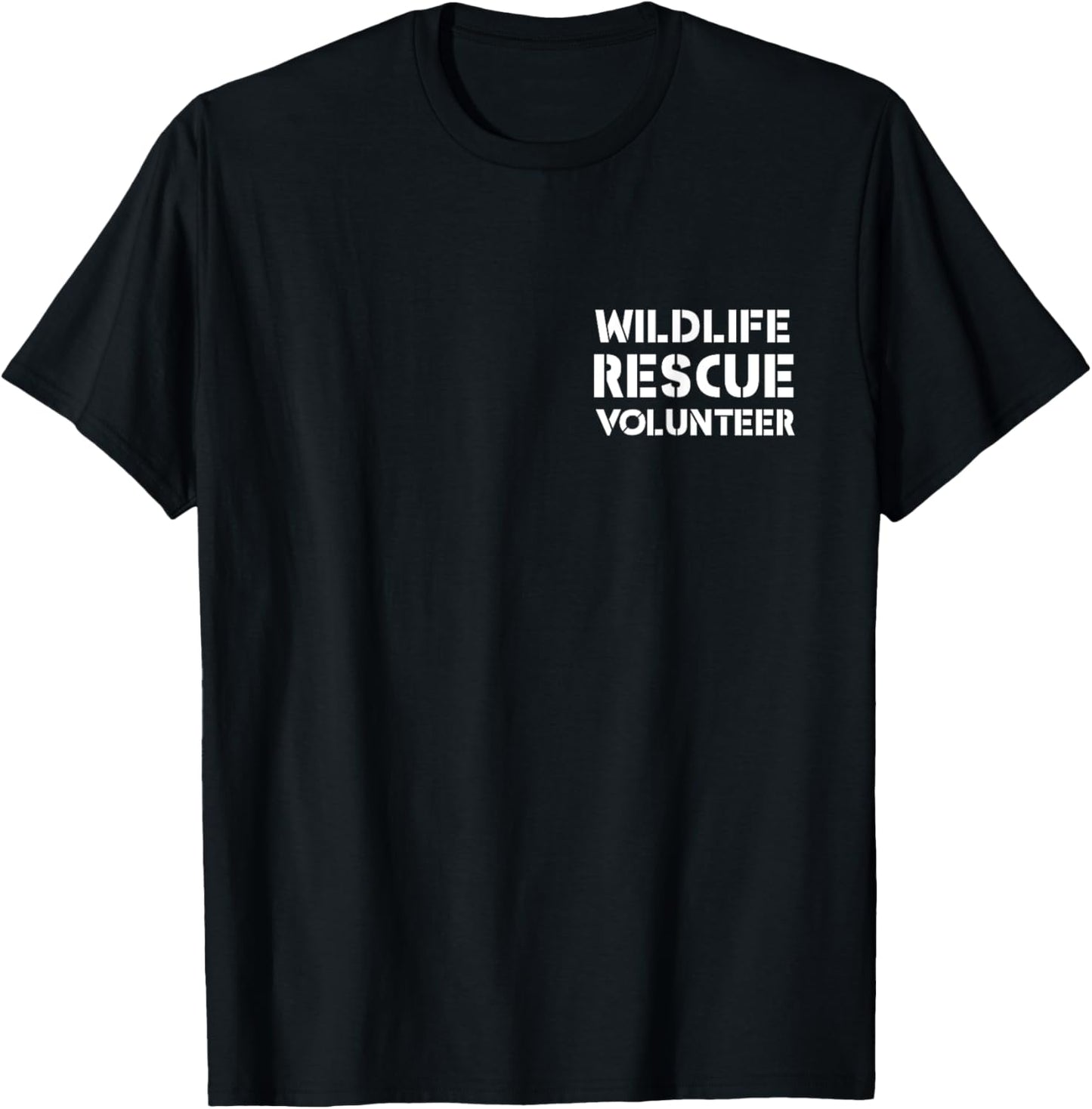 Wildlife Rescue Volunteer Animal Lover Rehabilitation FRONT T-Shirt - T-Shirt | Black
